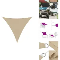 vidaXL Voile d'ombrage en tissu Oxford triangulaire 5 x 5 x 5 m beige - Parasols et protections solaires