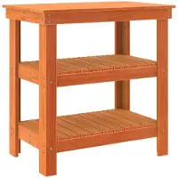 vidaXL Établi brun cire 78,5 x 50 x 80 cm Bois de pin massif