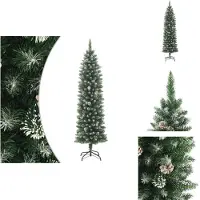vidaXL Sapin de Noël artificiel avec support Svelte 210 cm PVC - Sapins de Noël
