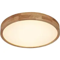 QAZQA Plafonnier scandinave en bois 50cm avec LED dimmable - Pecker