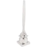 vidaXL Sculpture Argent 26x26x110 cm Hélice demi