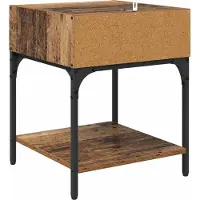 vidaXL Table de chevet Bois ancien 40 x 40 x 50 cm Bois d'ingénierie