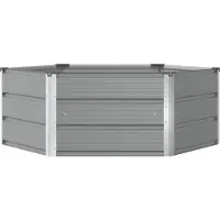 vidaXL Jardinière Gris Clair 129 X 129 X 45 Cm Acier