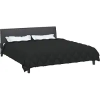 vidaXL Couette d'hiver noire 240 x 260 cm microfibre