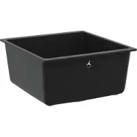 vidaXL Lavabo, 80% quartz et 20% résine, 430 x 460 mm, noir