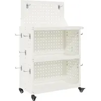 vidaXL Chariot à outils Blanc 65 x 35 x 111 cm Acier laminé à froid