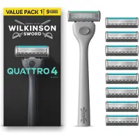Wilkinson Quattro 4, rasoir + 9 lames