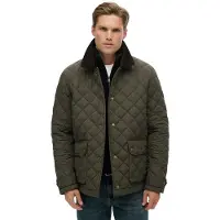 Superdry pour homme. M5012270A Veste Coach Quilted Estate verte (M), Casuel, Polister recyclé, Durable