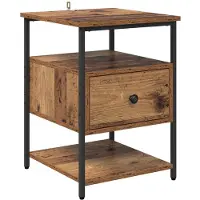 vidaXL Cabinet de chevet Bois ancien 40 x 42 x 56 cm Bois d'ingénierie