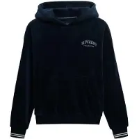 Superdry Femme Sweat à Capuche Country Club Velour Décontracté Navy Taille: 36