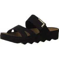 Rohde Foggia-D : Chaussures pour femmes, pantoufles, sandales, couleur noire, pour le quotidien