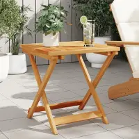 Prolenta Maison Exclusive - Table de jardin pliante 50x50x50 cm en bois massif d'acacia