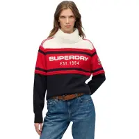 Superdry Apres Ski High Neck Sweater Rouge XS Femme
