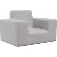 vidaXL Canapé pour enfants gris clair Peluche douce