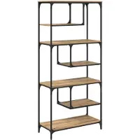vidaXL Bibliothèque Chêne Artisanal 81 X 36 X 176 Cm Bois D'ingénierie