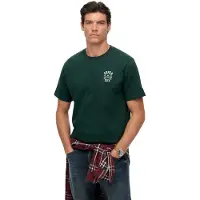 Superdry pour homme. M1012283A T-shirt vert Athletic Club (S), Casuel, Coton, Manche courte