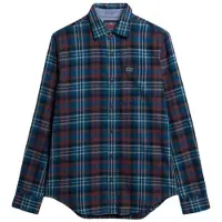 Superdry M4011047a Long Sleeve Shirt Bleu S Homme