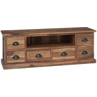 vidaXL Meuble TV Naturel 110 x 30 x 40 cm en bois massif de teck