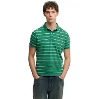 Superdry Vintage Stripe Short Sleeve Polo Vert L Homme