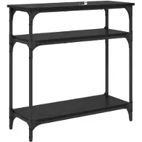 vidaXL Table console Chêne noir 75 x 29 x 75 cm Bois d'ingénierie