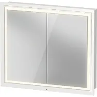 Duravit L-Cube armoire de toilette avec éclairage LED, blanc, 800x155x700mm, 2 portes, Touch-LED, prise E (80 x 15.50 x 70 cm)