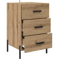 vidaXL Cabinet de chevet avec tiroir chêne artisanal 40 x 40 x 66 cm