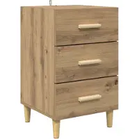 vidaXL Cabinet de chevet avec tiroir chêne artisanal 40 x 40 x 66 cm