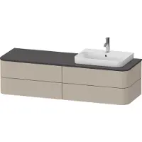 Duravit Happy D.2 Plus Meuble sous-vasque sur console suspendu, 1600x550 mm, 4 tiroirs, pour vasque à poser Position à droite, HP4973R60600010