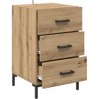 vidaXL Cabinet de chevet avec tiroir Chêne artisanal 40 x 40 x 66 cm