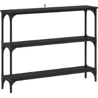 vidaXL Table console avec étagère Chêne noir 100 x 22.5 x 75 cm