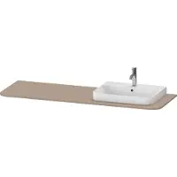 Duravit Console Happy D.2 Plus, 1600x550 mm, 1 découpe à droite, pour meuble sous-lavabo HP4944, HP4963, HP4973, HP031HR7575