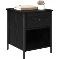 vidaXL Cabinet de chevet Chêne noir 40 x 42 x 50 cm Bois d'ingénierie
