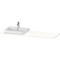 Duravit Console Happy D.2 Plus, 1600x550 mm, 1 découpe à gauche, pour meuble sous-lavabo HP4944, HP4963, HP4973, HP031HL8484