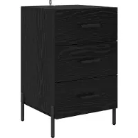 vidaXL Cabinet de chevet Chêne noir 40 x 40 x 66 cm Bois d'ingénierie