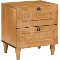 vidaXL Table de chevet avec tiroir Marron clair 40 x 33 x 46 cm