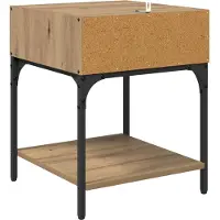 vidaXL Table de chevet 2 pcs chêne artisanal 40 x 40 x 50 cm