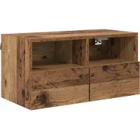 vidaXL Armoire TV murale vieux bois 60 x 30 x 30 cm Bois composite