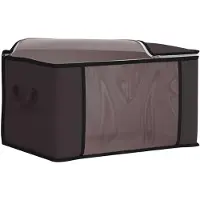vidaXL Boîte de rangement avec fenêtre latérale transparente, anthracite