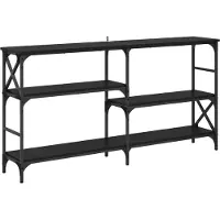 vidaXL Table console Chêne noir 150 x 29 x 76,5 cm Bois d'ingénierie