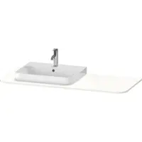 Duravit Console Happy D.2 Plus, 1300x550 mm, 1 découpe à gauche, pour meuble sous-lavabo HP4942, HP4962, HP4972, HP031KL8484