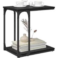 vidaXL Table d'appoint Chêne noir 50 x 35 x 52 cm Bois d'ingénierie