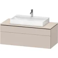 Duravit L-Cube Meuble sous-lavabo en console suspendu, avec plan de toilette en console, 2 tiroirs, 1220x482x550mm, LC4882091910000