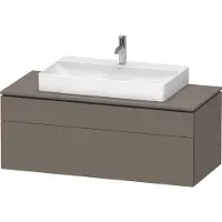 Duravit L-Cube Meuble sous-lavabo en console suspendu, avec plan de toilette en console, 2 tiroirs, 1220x482x550mm, LC4882090900000