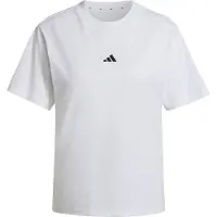 Adidas T-shirt fonctionnel 'ESSENTIALS SMALL LOGO COTTON' noir / blanc