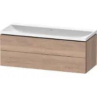 Duravit L-Cube c-shaped Ensemble suspendu, 2 tiroirs, sans trop-plein, sans trou pour robinetterie, 1200x480x480mm, LC6953N55550000