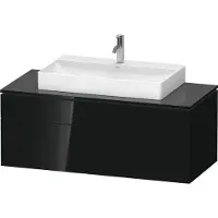 Duravit L-Cube Meuble sous-lavabo en console suspendu, avec plan de toilette en console, 2 tiroirs, 1220x482x550mm, LC4882040400000