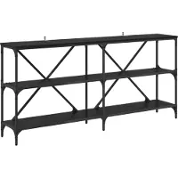 vidaXL Table console Chêne noir 160 x 30 x 75 cm Bois d'ingénierie