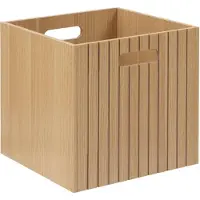 5 Five Boîte de rangement 31 x 31 en bois TASSO - Beige