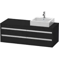 Duravit Ketho Meuble sous-vasque sur console suspendu, 1400x496x550 mm, 4 tiroirs, pour vasque à poser, position à droite, KT6657R1616