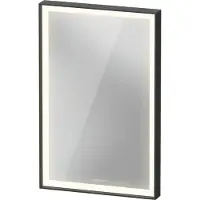 Duravit L-Cube Miroirs avec éclairage, angulaires, LED 18W, 450x700x67mm, graphite aluminium mat, LC7379049490000